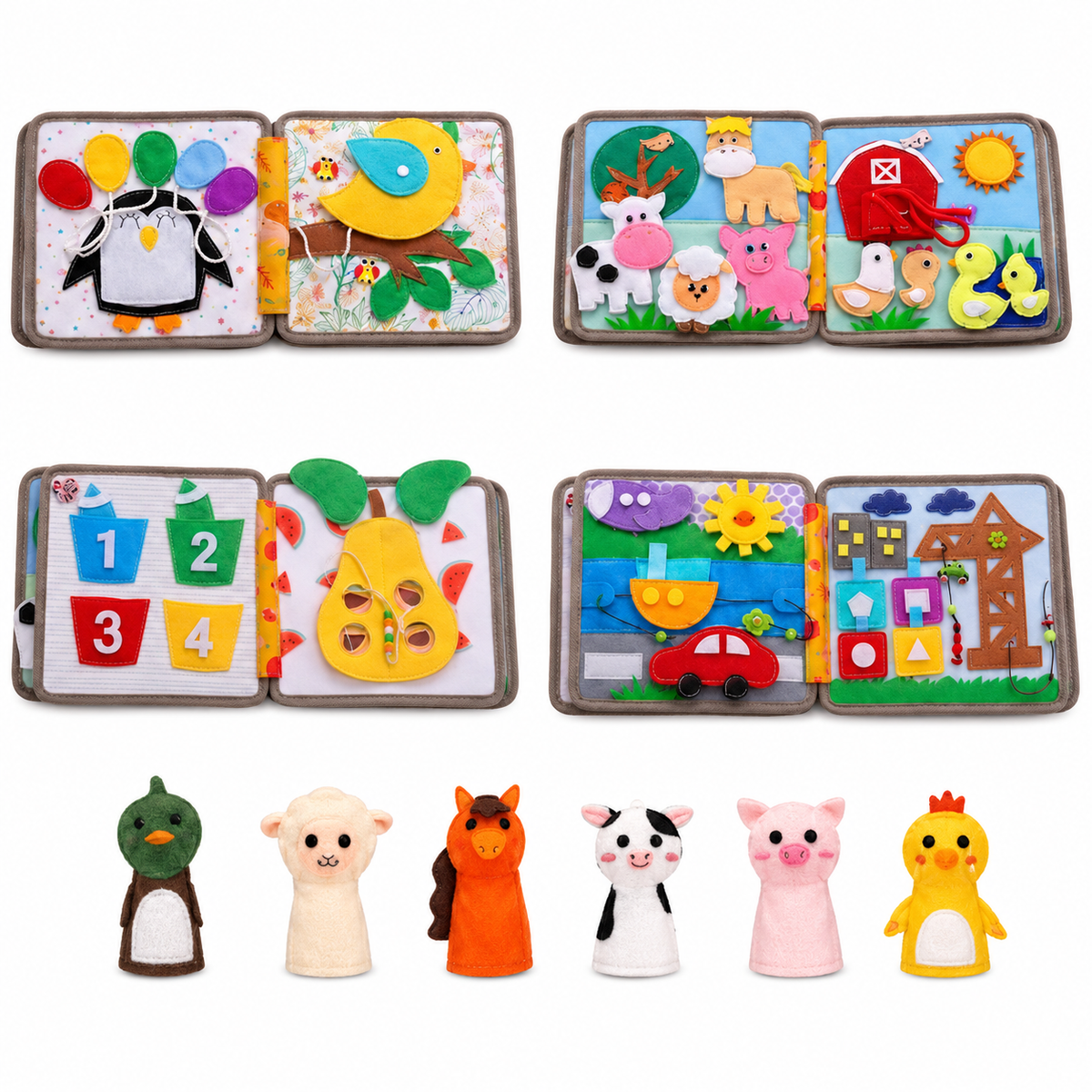 BusyBook Lily la Biche : livre d’activités en feutrine (Busyboard)