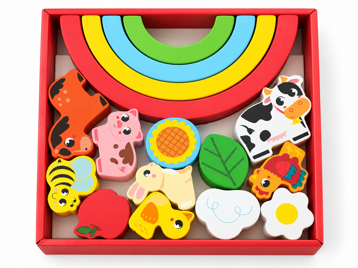 Jeu d'équilibre en bois Ma Première Petite Ferme 🌈