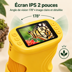 Microscope numérique pour enfant avec écran IPS couleur de 2 pouces