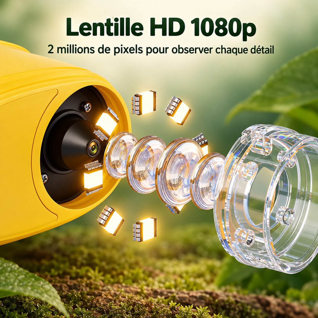 Lentille HD et éclairage LED intégré du microscope numérique pour enfant